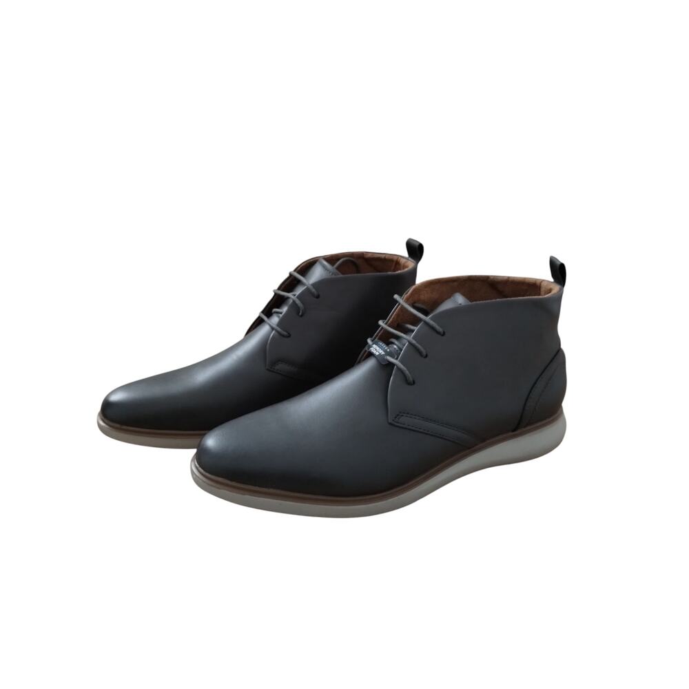 Jaxson Mens size 10½ Grey Laceup Memory Foam Chelsea Boot‎ Grungecore Casual